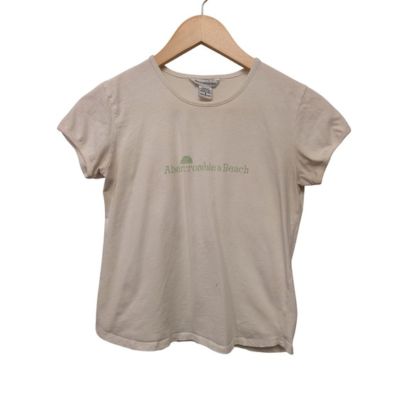 Abercrombie & Fitch Tops - Abercrombie & Fitch Vintage Y2K Abercrombie & Beach Graphic Baby Tee White Small